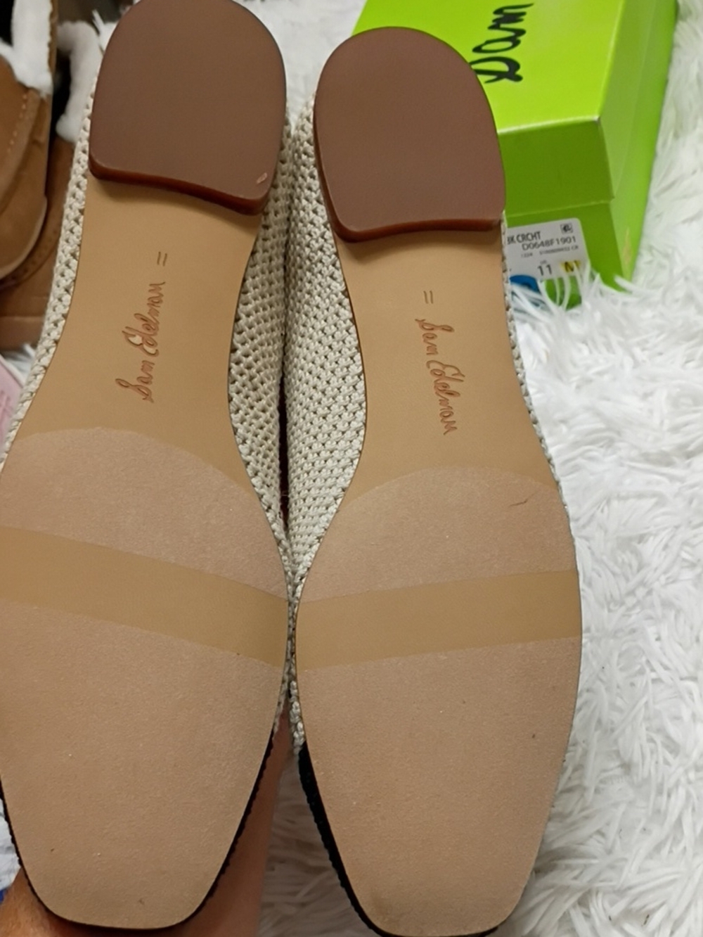 Sam Edelman Madison Ivory Black Crochet Flats Women's Sz 11 M 🌴 🆕 - Picture 6 of 7